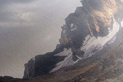 WANDBILD MAJESTÄTISCHE BERGE MIT SEE - BILDER VON NATUR UND LANDSCHAFT - BILDER