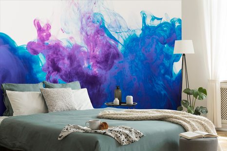 SAMOLEPÍCÍ TAPETA MODRO-FIALOVÝ INKOUST - SAMOLEPÍCÍ TAPETY - TAPETY