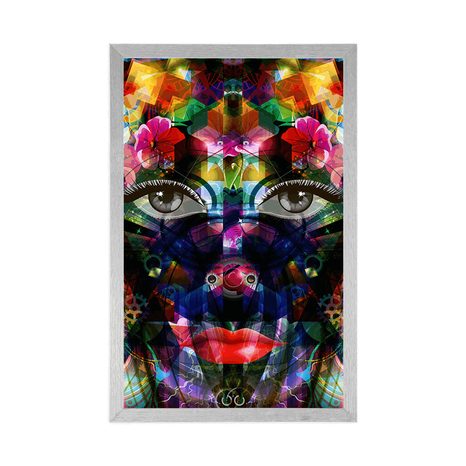 PLAGÁT ABSTRAKTNÁ ŽENSKÁ TVÁR - POP ART - PLAGÁTY