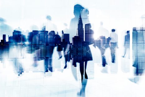 OBRAZ SILUETY LIDÍ VE VELKOMĚSTĚ - OBRAZY LIDÍ - OBRAZY