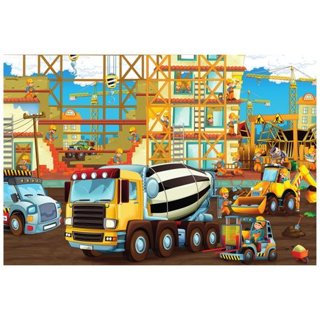 SAMOLEPÍCÍ TAPETA STROJE NA STAVENIŠTI - SAMOLEPÍCÍ TAPETY - TAPETY