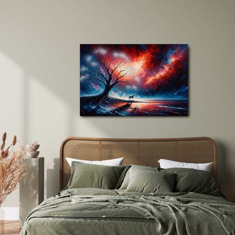 OBRAZ MAGICKÝ STROM ŽIVOTA V NOCI - OBRAZY STROMY ŽIVOTA - OBRAZY