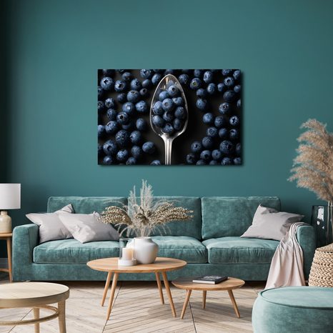 OBRAZ BORŮVKY NA LŽÍCI - OBRAZY JÍDLA A NÁPOJE - OBRAZY