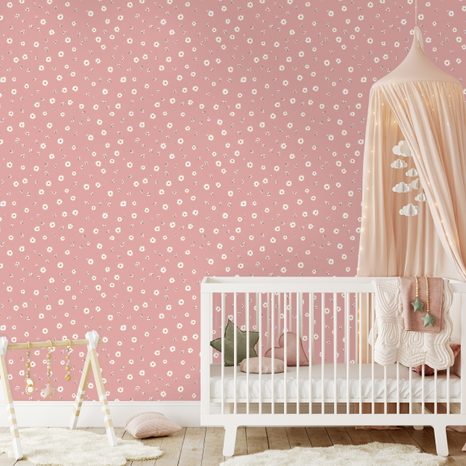 SAMOLEPÍCÍ TAPETA RŮŽOVÉ DROBNÉ KVÍTKY - VZOROVANÉ TAPETY - TAPETY