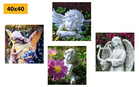 SET DI QUADRI – TOCCO DI PACE CELESTE - COLLEZIONI DI QUADRI - STAMPE E QUADRI