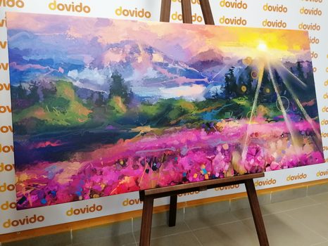 TABLOU PICTURĂ ÎN ULEI PEISAJUL MULTICOLOR - TABLOU NATURĂ ȘI PEISAJE NATURALE - TABLOURI