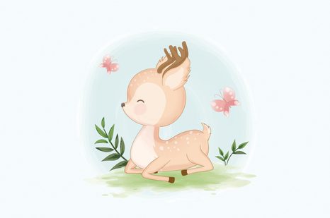 TAPETA ROZTOMILÝ SRNČEK - DETSKÉ TAPETY - TAPETY