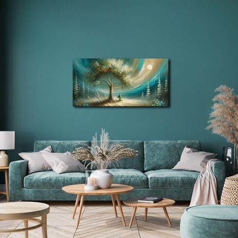 OBRAZ MEDITACE POD STROMEM ŽIVOTA - OBRAZY STROMY ŽIVOTA - OBRAZY