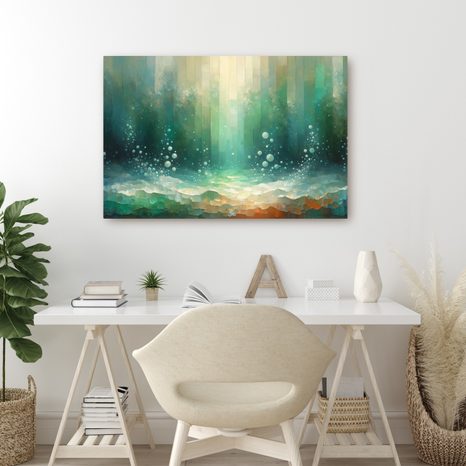 WANDBILD UNTERWASSERLEUCHTEN DER TRÄUME - WANDBILDER ABSTRAKTE FORMEN - BILDER