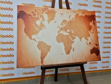 PARAFA KÉP VINTAGE VILÁG TÉRKÉP - PARAFA KÉPEK - KÉPEK