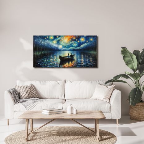 OBRAZ VEČERNÍ KLID NA HLADINĚ - OBRAZY PŘÍRODY A KRAJINY - OBRAZY