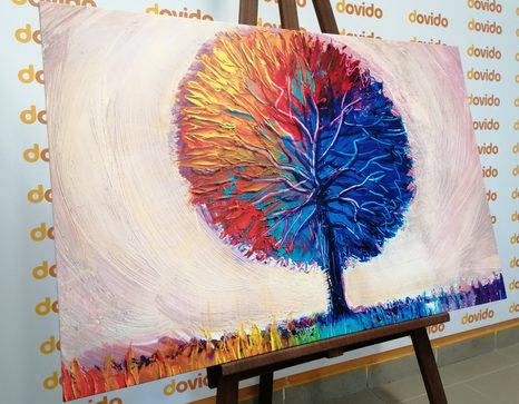 OBRAZ BAREVNÝ AKVARELOVÝ STROM - OBRAZY STROMY ŽIVOTA - OBRAZY