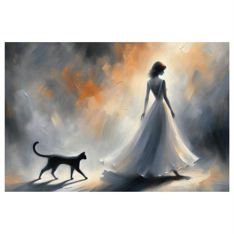 WANDBILD DAME IM NEBLIGEN LICHT - WANDBILDER FRAUEN - BILDER