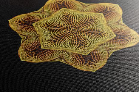 TABLOU MANDALA INTERESANTĂ AURIE - TABLOURI FENG SHUI - TABLOURI