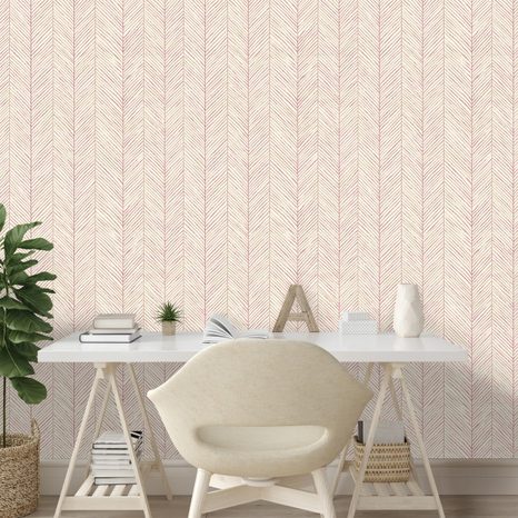 SAMOLEPÍCÍ FOTOTAPETA JEMNÝ RŮŽOVÝ CHEVRON VZOR - VZOROVANÉ TAPETY - TAPETY