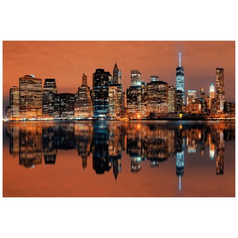 CARTA DA PARATI AUTOADESIVA – RIFLESSO DI MANHATTAN NELL'ACQUA - CARTA DA PARATI AUTOADESIVE - CARTA DA PARATI