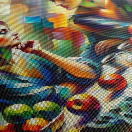 OBRAZ DÁMY U STOLU S OVOCEM - OBRAZY ŽENY - OBRAZY