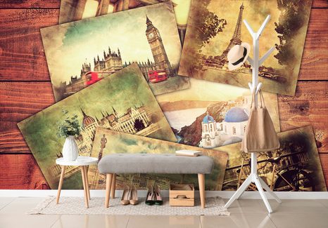 SAMOLEPÍCÍ TAPETA POHLEDNICE SVĚTOVÝCH METROPOLÍ - SAMOLEPÍCÍ TAPETY - TAPETY