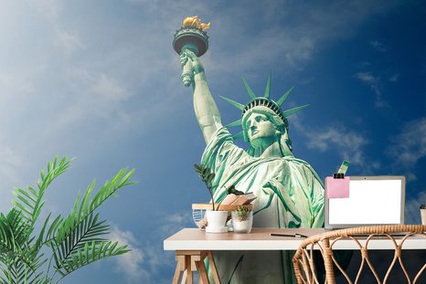 SELF ADHESIVE WALL MURAL STATUE OF LIBERTY - SELF-ADHESIVE WALLPAPERS - WALLPAPERS