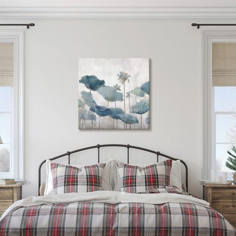 WANDBILD RUHIGE WASSERPFLANZEN - BILDER BLUMEN - BILDER