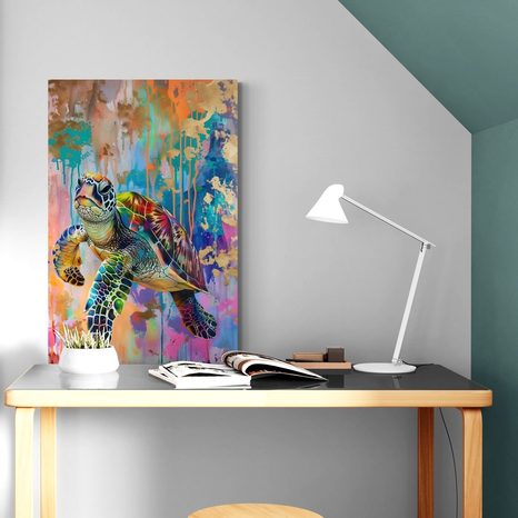 SLIKA KORNJAČE POPUT SLIKE NA PLATNU - SLIKE KORNJAČE - SLIKE