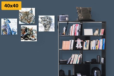 SET DI QUADRI – ANIMALI IN INTERESSANTE VERSIONE ACQUERELLO - COLLEZIONI DI QUADRI - STAMPE E QUADRI