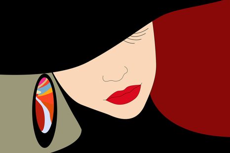 OBRAZ NÓBL DÁMA V KLOBOUKU - OBRAZY ŽENY - OBRAZY