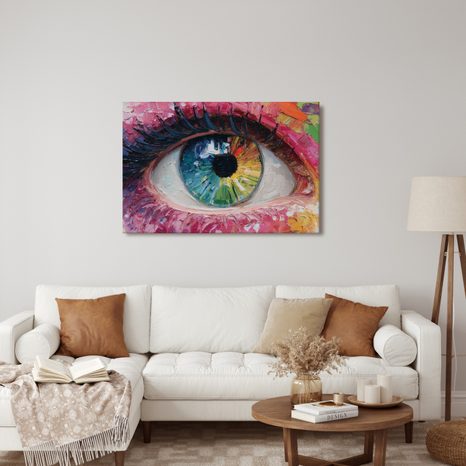 WANDBILD REGENBOGENAUGE ABSTRAKTION - ABSTRAKTE BILDER - BILDER