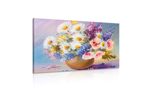 TABLOU PICTURĂ ÎN ULEI FLORILOR DE VARĂ - TABLOU FLORI - TABLOURI