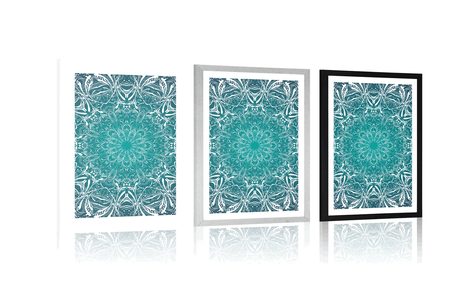 POSTER – ROSETTA BLU-BIANCA - FENG SHUI - POSTER