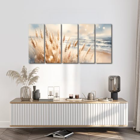 WANDBILD KÜSTEN-PAMPASGRAS - BILDER MEER UND STRAND - BILDER