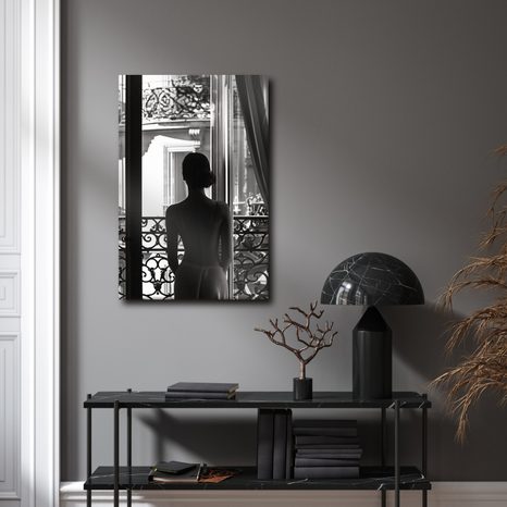 OBRAZ SILUETA U OKNA - OBRAZY ŽENY - OBRAZY