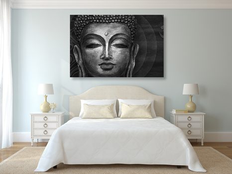 KÉP ARANY BUDDHA FEKETE FEHÉRBEN - FEKETE-FEHÉR KÉPEK - KÉPEK