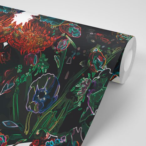 TAPETA SKRIVNOSTNI GOZD NA BELEM OZADJU - TAPETE NARAVA - TAPETE