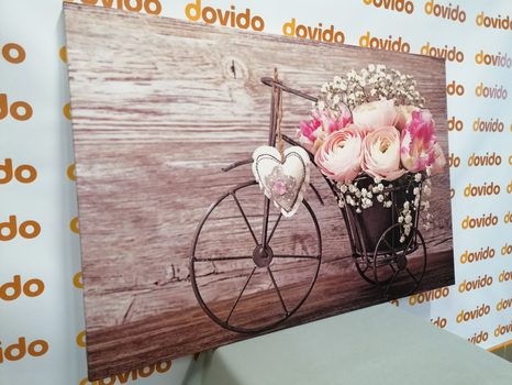 TABLOU FLORI SPLENDIDE ÎNTR-O VAZĂ VINTAGE - TABLOURI VINTAGE ȘI RETRO - TABLOURI