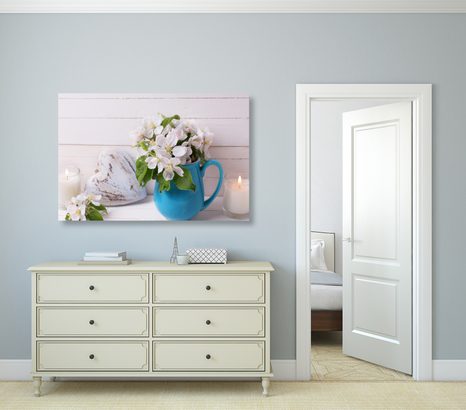 OBRAZ KVĚTINY VE VÁZE - VINTAGE A RETRO OBRAZY - OBRAZY