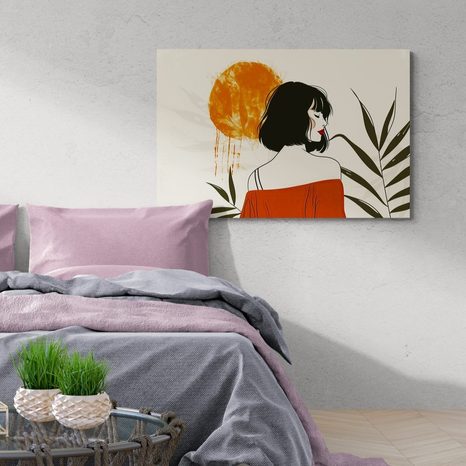 STAMPA SU TELA – JAPANDI DONNA TRA LE BRACCIA DELLA NATURA - JAPANDI QUADRI - STAMPE E QUADRI