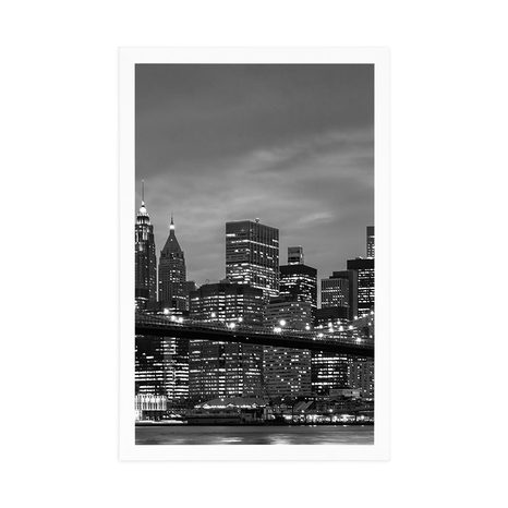 POSTER BLACK AND WHITE BROOKLYN BRIDGE - BLACK AND WHITE - POSTERS
