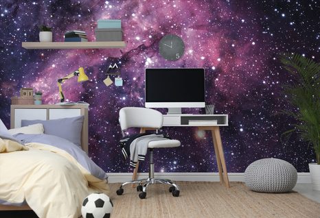 FOTOTAPETE LILA HIMMEL - UNIVERSUM- UND STERNE-TAPETEN - TAPETEN