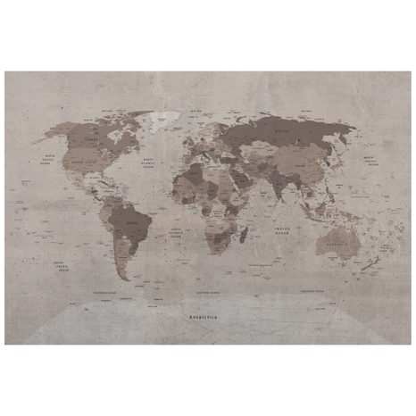 FOTOTAPETA VINTAGE ZEMLJEVID SVETA V BEŽ IN RJAVIH TONIH - TAPETE ZEMLJEVIDI - TAPETE