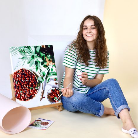 MALOVÁNÍ PODLE ČÍSEL RECEPT NA ŠTĚSTÍ - ZÁTIŠÍ - MALOVÁNÍ PODLE ČÍSEL