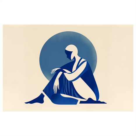 OBRAZ ŽENA V MODRÉM KLIDU - OBRAZY ŽENY - OBRAZY