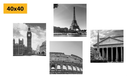 SET DI QUADRI – PER GLI AMANTI DEI VIAGGI IN BIANCO E NERO - COLLEZIONI DI QUADRI - STAMPE E QUADRI