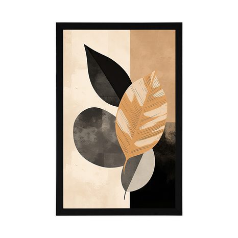 POSTER ABSTRAKTE BLÄTTER NO1 - ABSTRAKTE FORMEN - POSTER