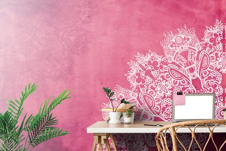 SELBSTKLEBENDE TAPETE ELEMENTE DES BLUMENMANDALAS - SELBSTKLEBENDE TAPETEN - TAPETEN