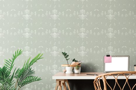 TAPETA ZELENO DRVO MUDROSTI - TAPETE FENG SHUI - TAPETE