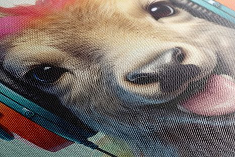 OBRAZ JELEŇ SO SLÚCHADLAMI - OBRAZY PÁRTY ZVIERATÁ SO SLÚCHADLAMI - OBRAZY