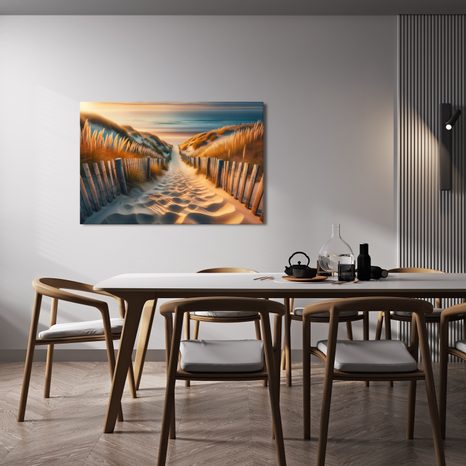 WANDBILD WEG ZWISCHEN DÜNEN ZUM MEER - BILDER MEER UND STRAND - BILDER