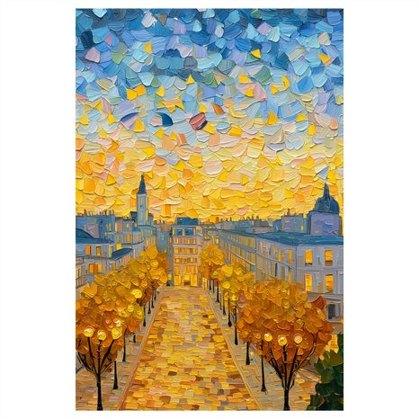 KÉP ESTI VÁROS RAGYOGÁSBAN - VÁROST ÁBRÁZOLÓ KÉPEK - KÉPEK