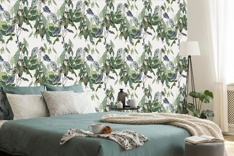 SAMOLEPÍCÍ TAPETA BOHATÉ TROPICKÉ LISTY - SAMOLEPÍCÍ TAPETY - TAPETY